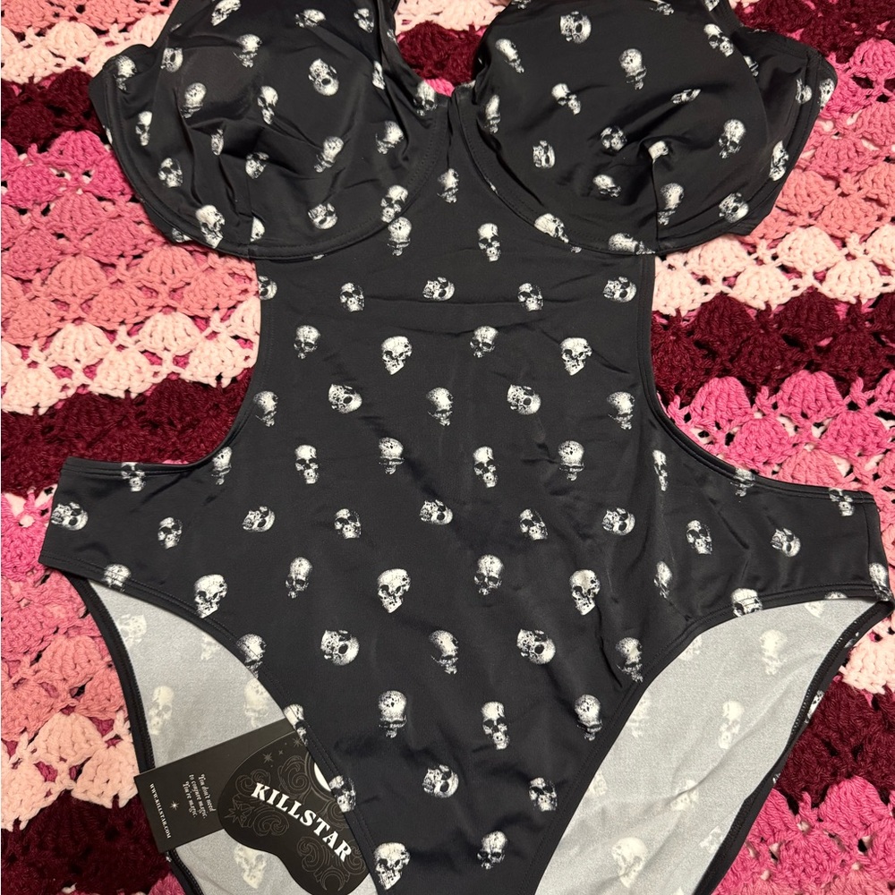 Killstar Black Floral One Piece